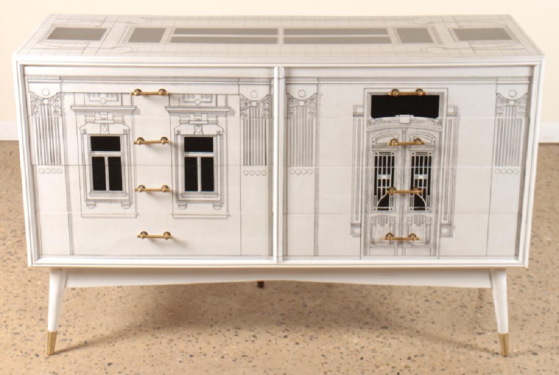 PAINTED FORNASETTI STYLE COMMODE CIRCA 1960 (1 of 6)