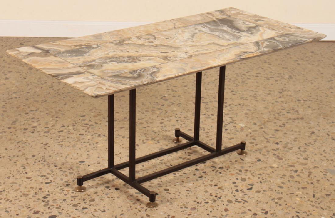 MID CENTURY MODERN ITALIAN ONYX TOP COFFEE TABLE (1 of 4)