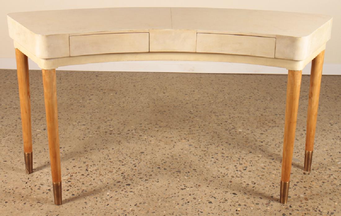 MID CENTURY MODERN ITALIAN PARCHMENT DESK C.1950 (1 of 5)