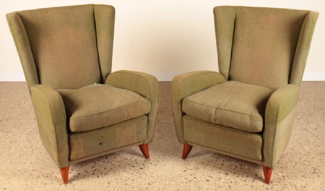PAIR ITALIAN PAOLO BUFFA CLUB CHAIRS CIRCA 1950 (1 of 4)