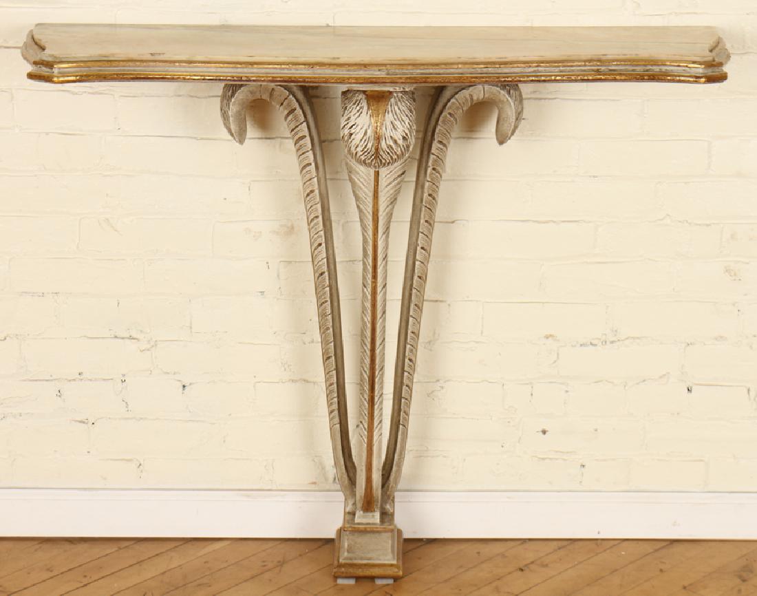 PAINTED JANSEN MARBLE TOP CONSOLE TABLE C.1940 (1 of 5)