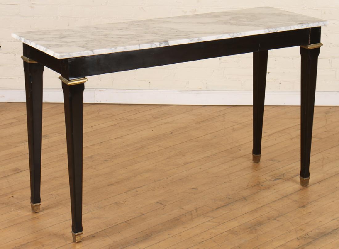 MARBLE TOP BRONZE MOUNTED EBONIZED JANSEN CONSOLE (1 of 5)
