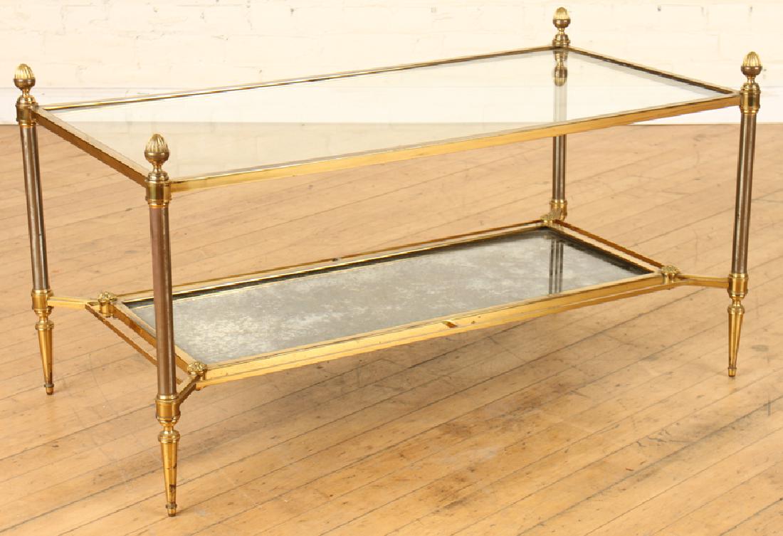 TWO TIER BRONZE COFFEE TABLE CIRCA 1950 (1 of 5)