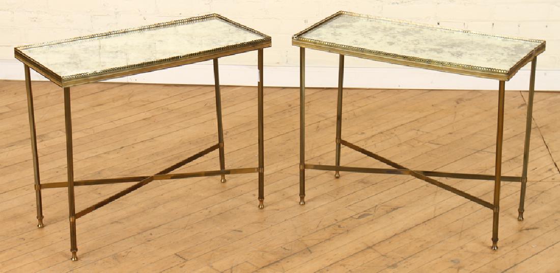 PAIR BRONZE BAGUES SIDE TABLES CIRCA 1968 (1 of 7)