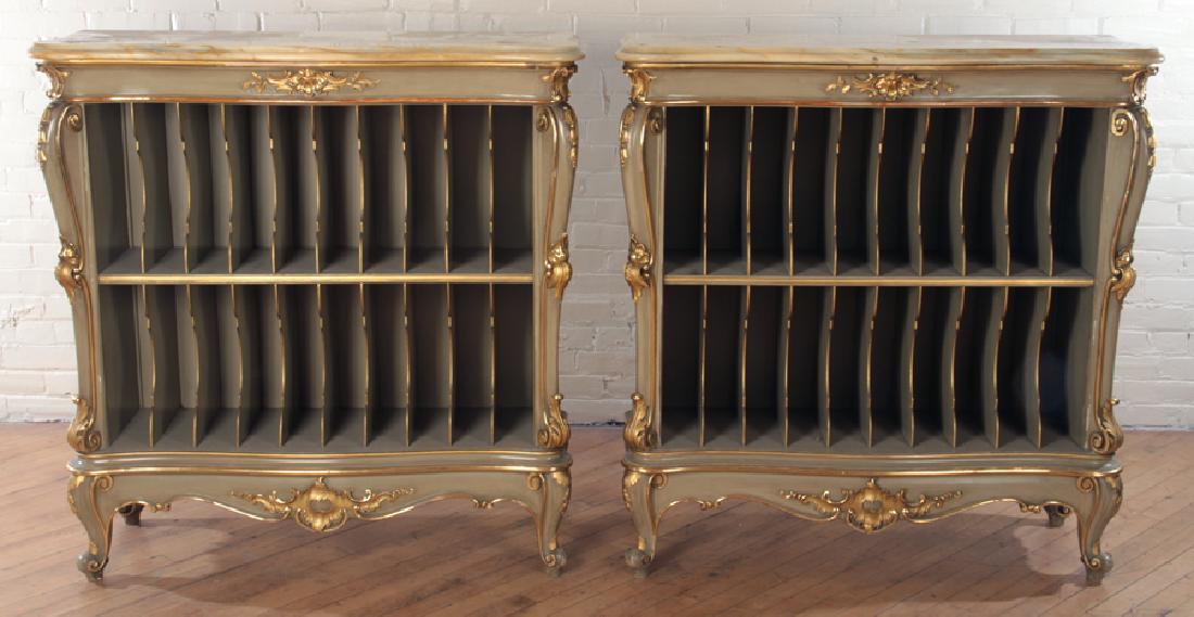 PAIR ITALIAN LOUIS XV STYLE OPEN BOOKCASES 1900 (1 of 7)