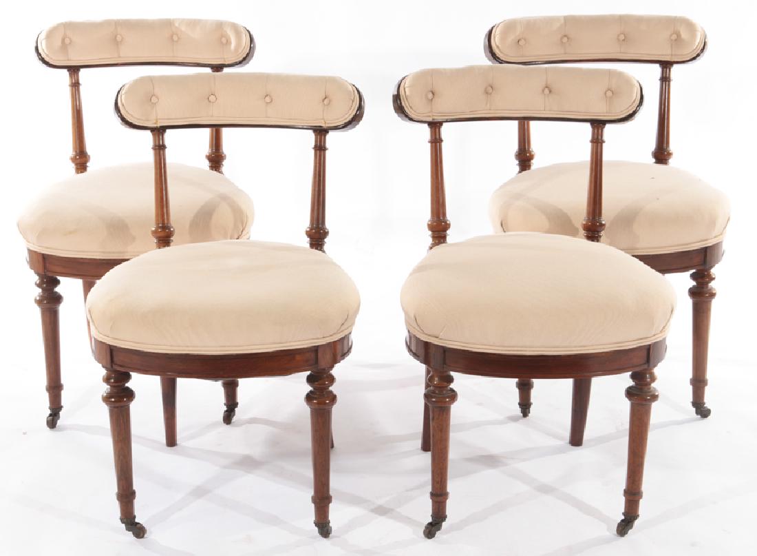 SET OF 4 ENGLISH ROSEWOOD CHAIRS CIRCA 1860 (1 of 5)