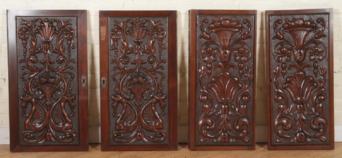 COLLECTION OF 4 ANTIQUE WALNUT CARVINGS C.1880 (1 of 6)
