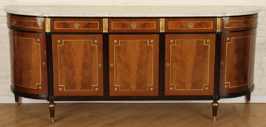 MONUMENTAL LOUIS XVI STYLE MARBLE TOP COMMODE (1 of 5)