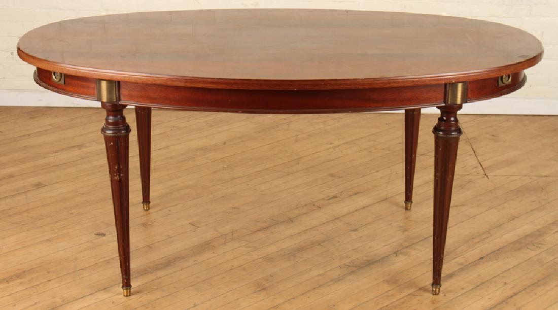 FRENCH MAHOGANY OVAL DINING TABLE (1 of 5)
