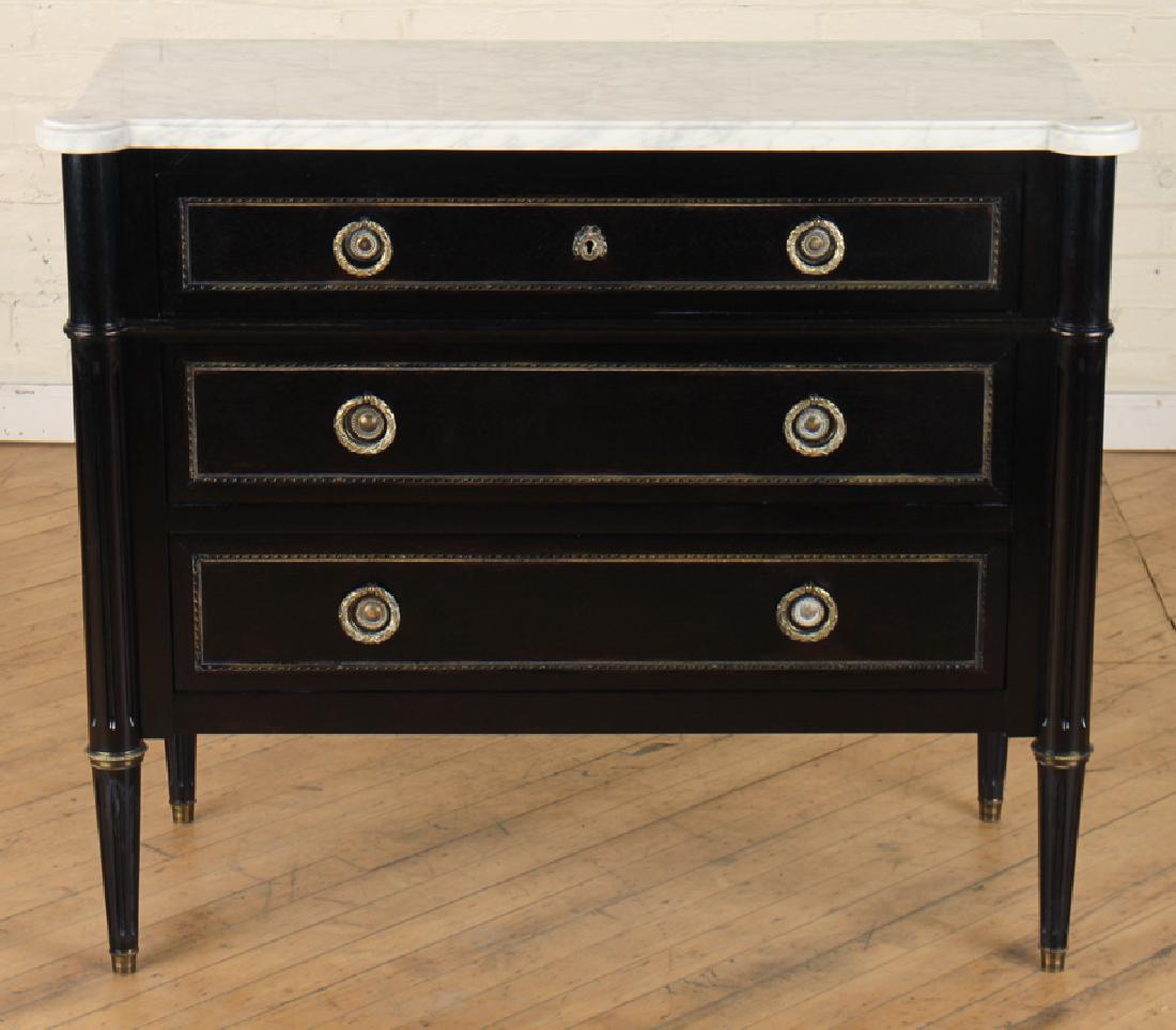 FRENCH LOUIS XVI STYLE MARBLE TOP COMMODE (1 of 5)