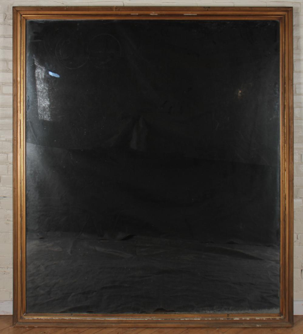 LARGE GILT AND GESSO MIRROR REEDED FRAME C.1910 (1 of 3)
