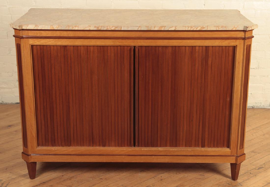 2-TONE MAHOGANY SERVER TAMBOUR DOOR C.1940 (1 of 4)