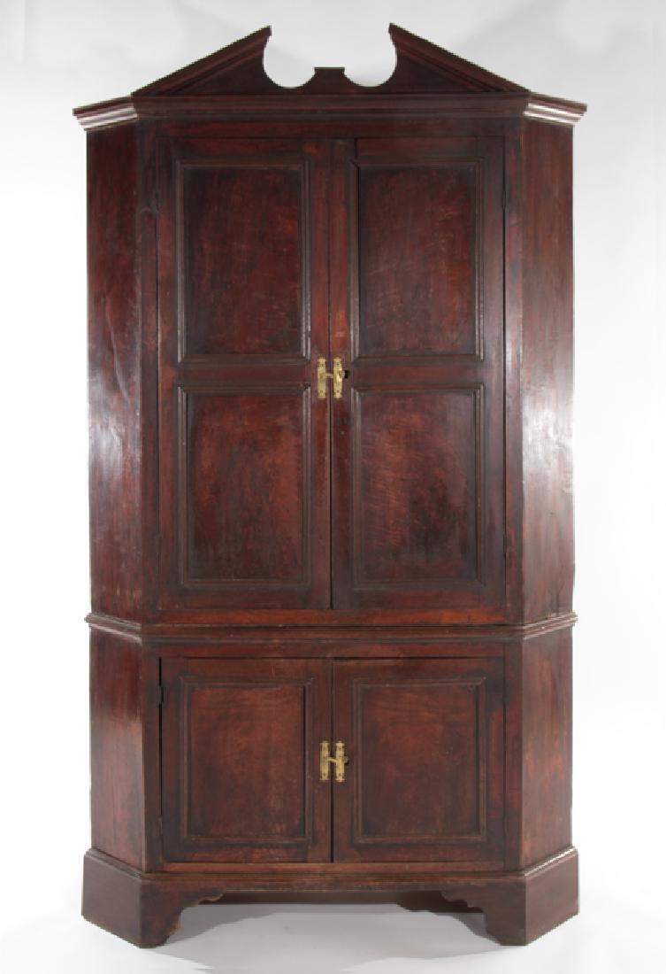 MAHOGANY CORNER CABINET CIRCA 1850 (1 of 5)
