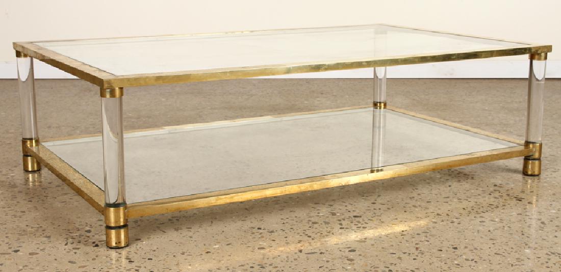 KARL SPRINGER TWO TIER COFFEE TABLE CIRCA 1960 (1 of 4)