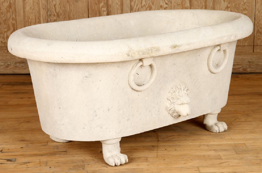 CAST RESIN REPLICA OF ANCIENT ROMAN MARBLE TUB (1 of 4)