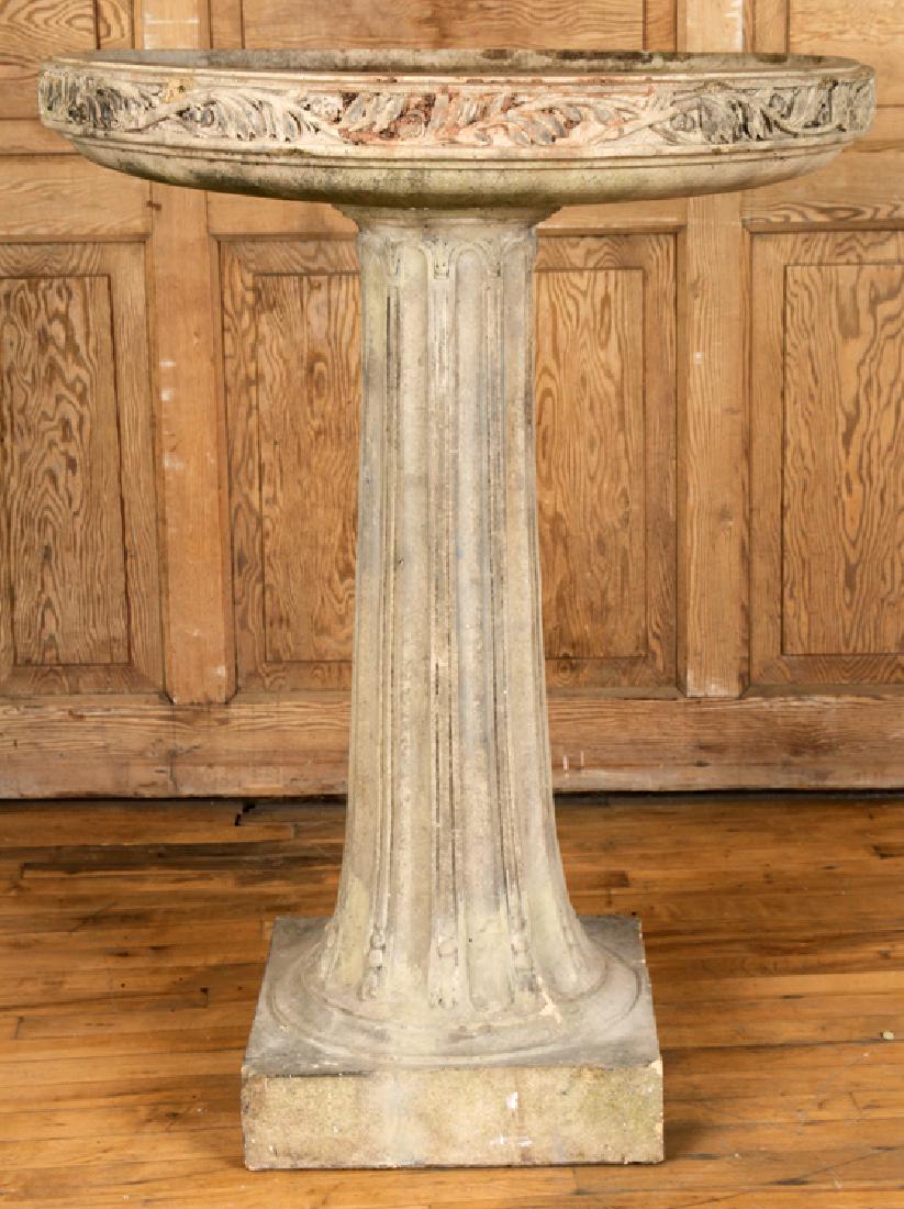 SIGNED GALLOWAY TERRACOTTA BIRD BATH C.1920 (1 of 5)