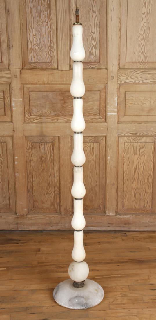 ITALIAN ALABASTER FLOOR LAMP WITH BRONZE MOUNTS (1 of 3)