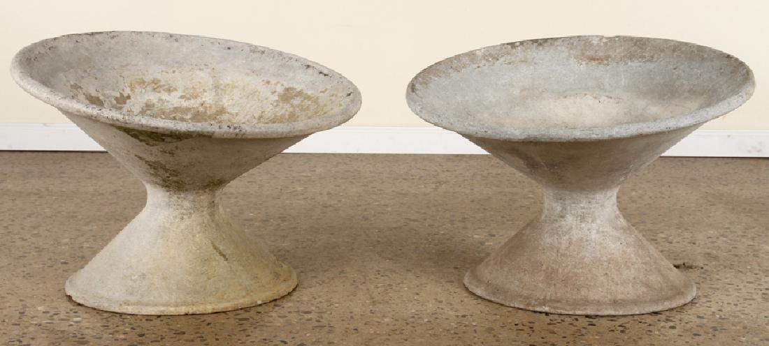 PAIR CAST STONE GARDEN PLANTERS BY WILLY GUHL (1 of 4)