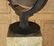 RARE WROUGHT IRON CHROME SUNDIAL MARBLE PLINTH - 4