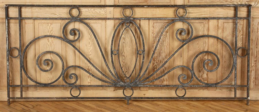 LARGE SCROLL WROUGHT IRON BALCONY PANEL C.1910 (1 of 4)