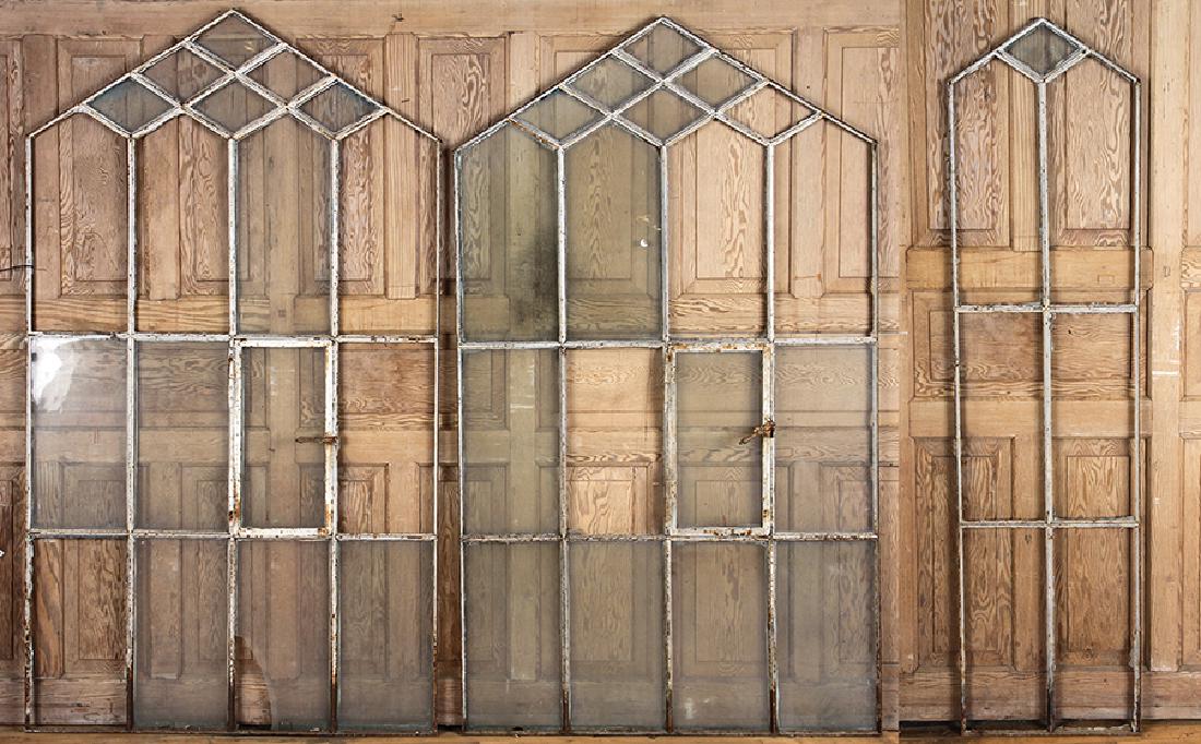 LOT OF 3 WINDOW FRAMES GOTHIC INSPIRED C.1890 (1 of 6)