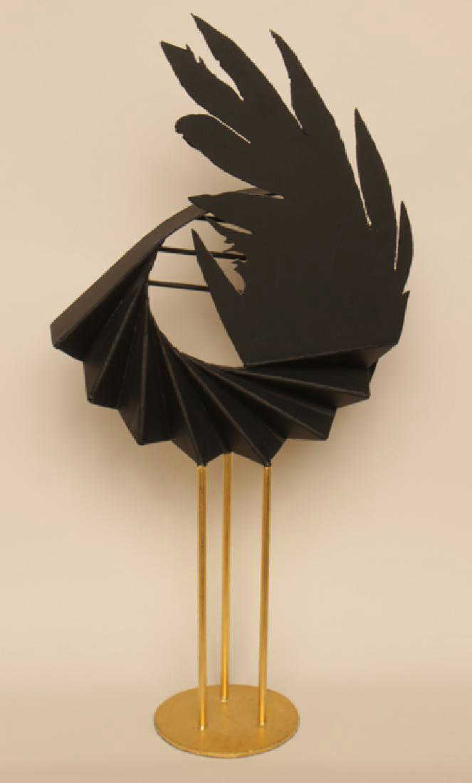 ROBERT ROESCH ABSTRACT BRONZE SCULPTURE STAMPED