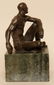 JOSPEH BROWN "SEATED BOXER" BRONZE STATUE - 2