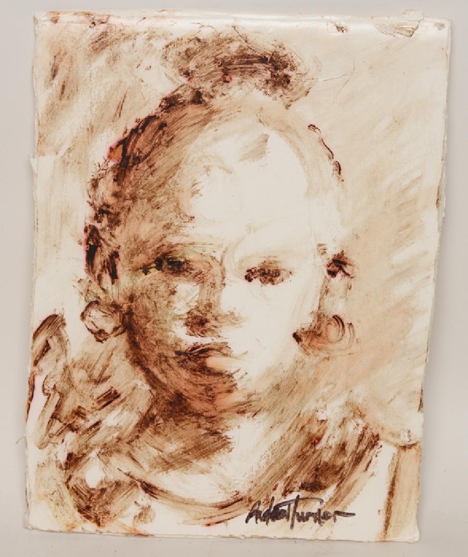 ANDREW TURNER "STUDY OF A YOUNG GIRL" MIXED MEDIA (1 of 5)