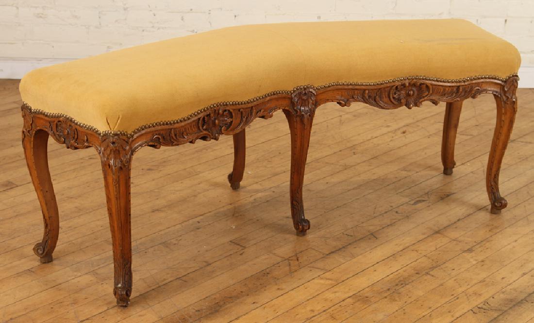 FRENCH CARVED WALNUT CORNER BENCH CIRCA 1940 (1 of 4)