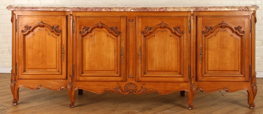 LOUIS XV STYLE CARVED MAHOGANY SIDEBOARD (1 of 6)
