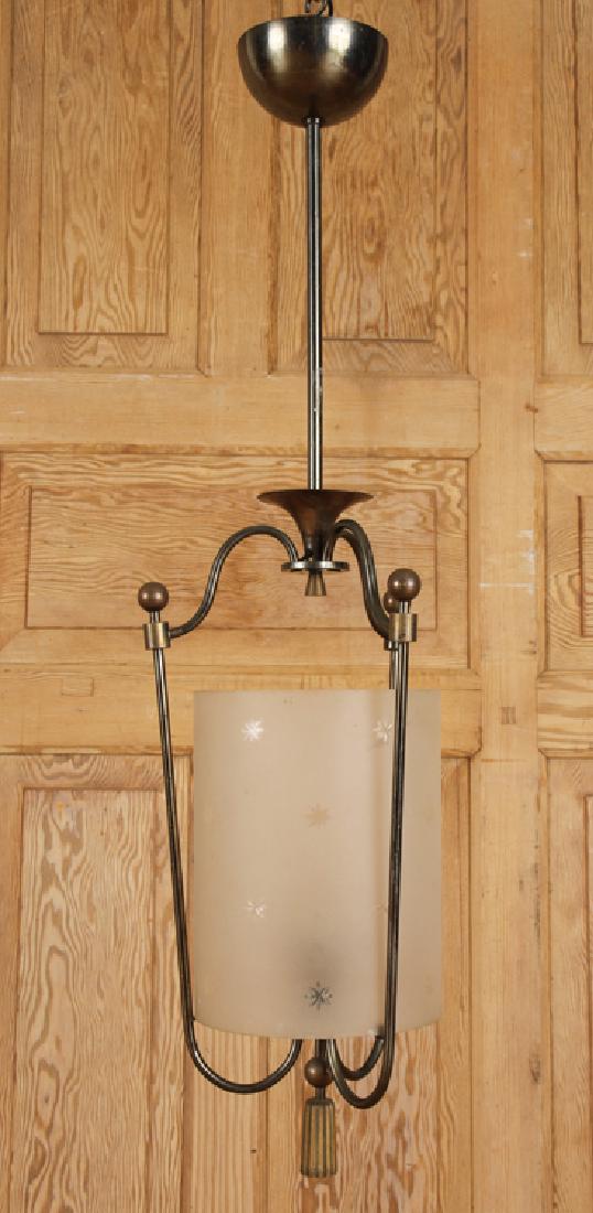 FRENCH STEEL BRASS LANTERN ATTR GILBERT POILLERAT (1 of 3)