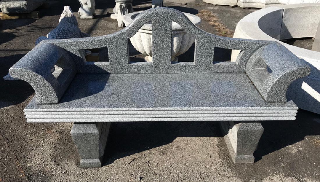MID CENTURY MODERN STYLE GRANITE BENCH (1 of 3)