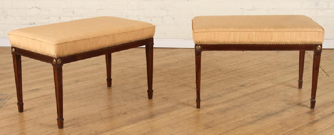 UPHOLSTERED NEOCLASSICAL STYLE BENCHES (1 of 5)