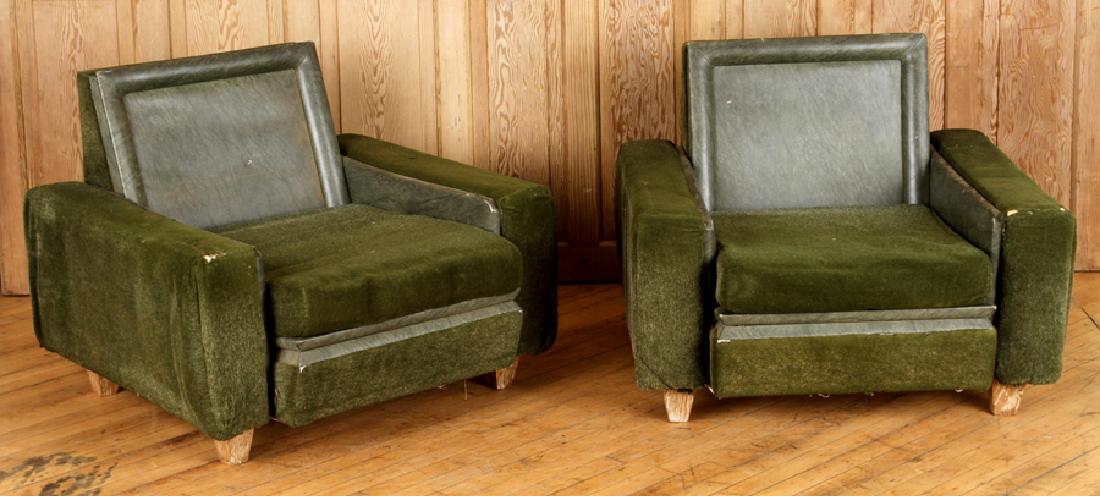 PAIR CLUB CHAIRS IN THE MANNER OF JACQUES ADNET (1 of 5)