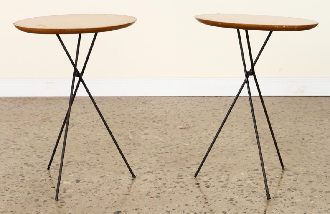 PAIR PETITE ITALIAN SYCAMORE SIDE TABLES C.1950 (1 of 4)