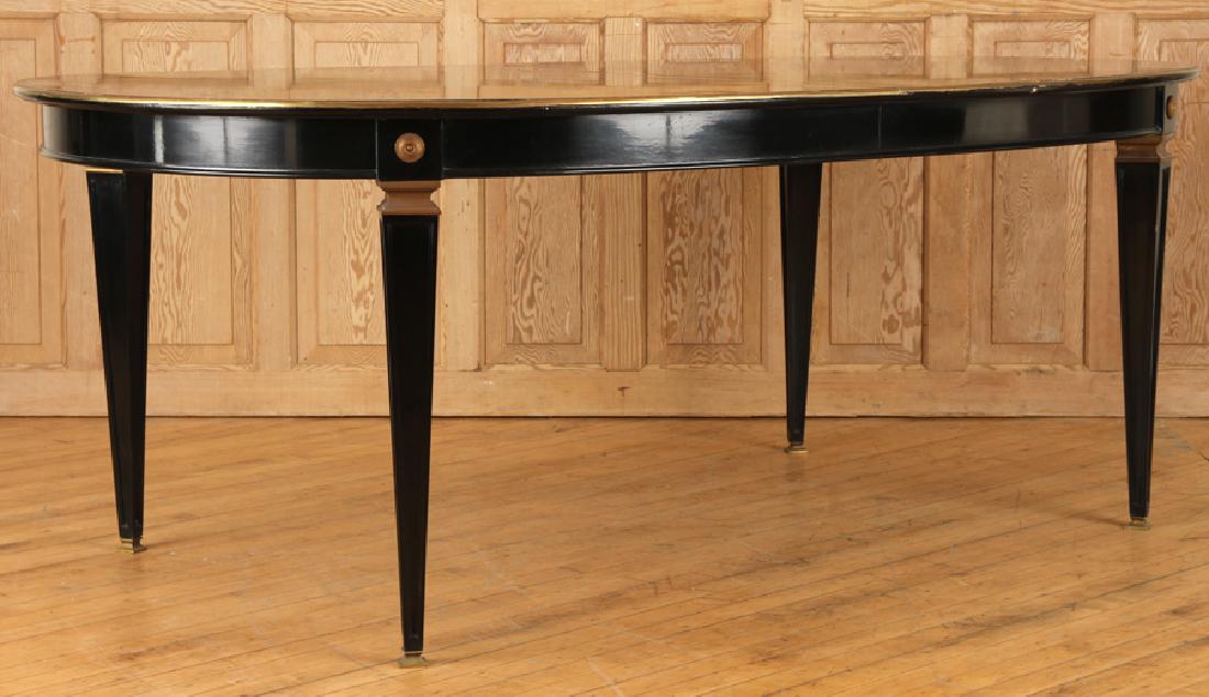 OVAL EBONIZED MAHOGANY JANSEN DINING TABLE C.1940 (1 of 5)