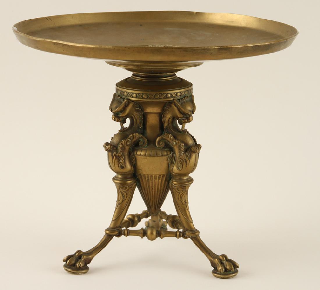 LATE 19TH C. BRONZE TAZZA GREEK MALE FIGURE (1 of 5)