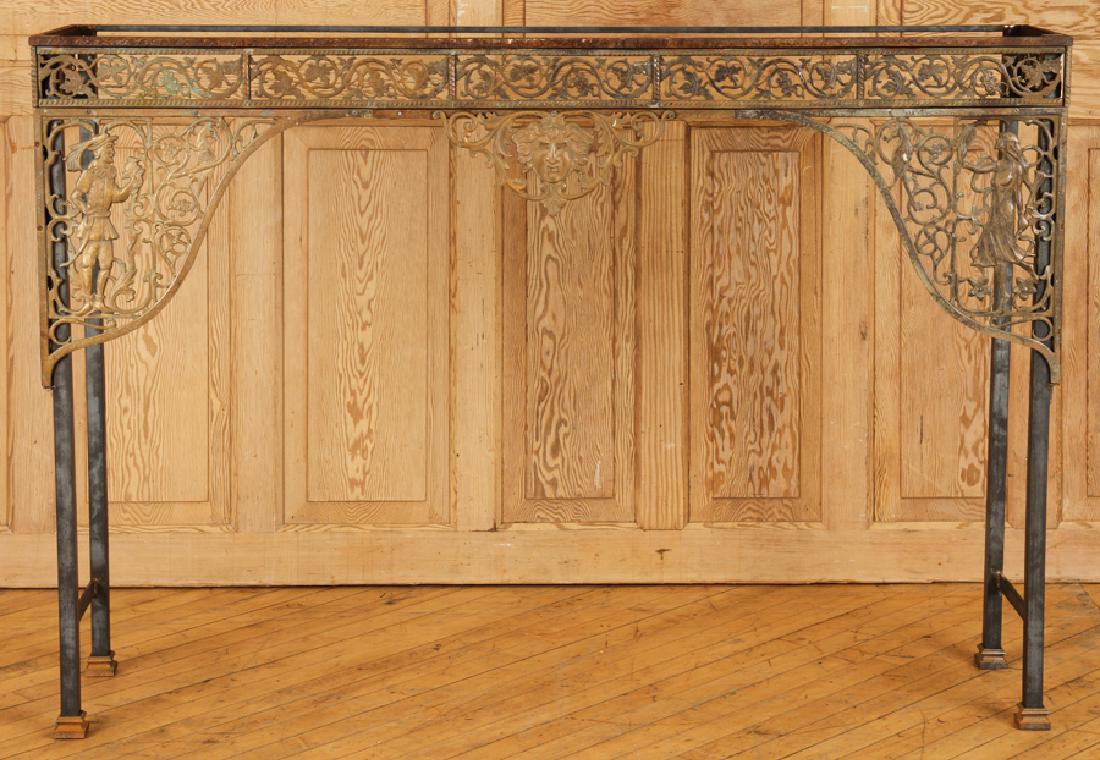 BRASS IRON CONSOLE TABLE BASE MANNER OSCAR BACH (1 of 6)