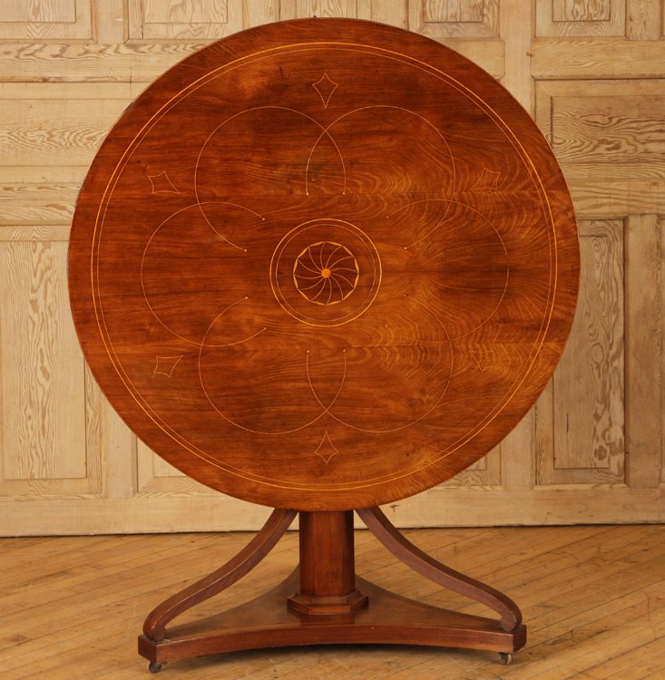 19TH CENT. MAHOGANY TILT TOP BIEDERMEIER TABLE (1 of 4)