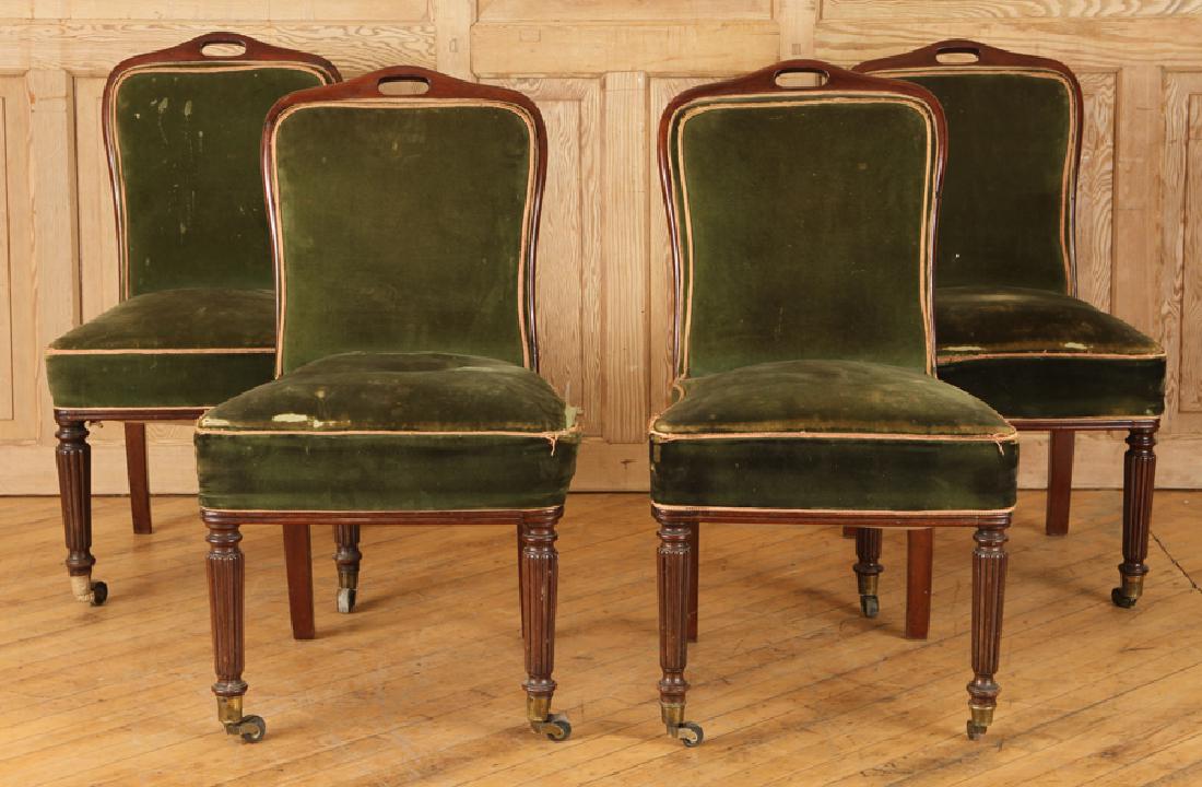 SET 4 FRENCH MAHOGANY LOUIS PHILIPPE SIDE CHAIRS (1 of 5)