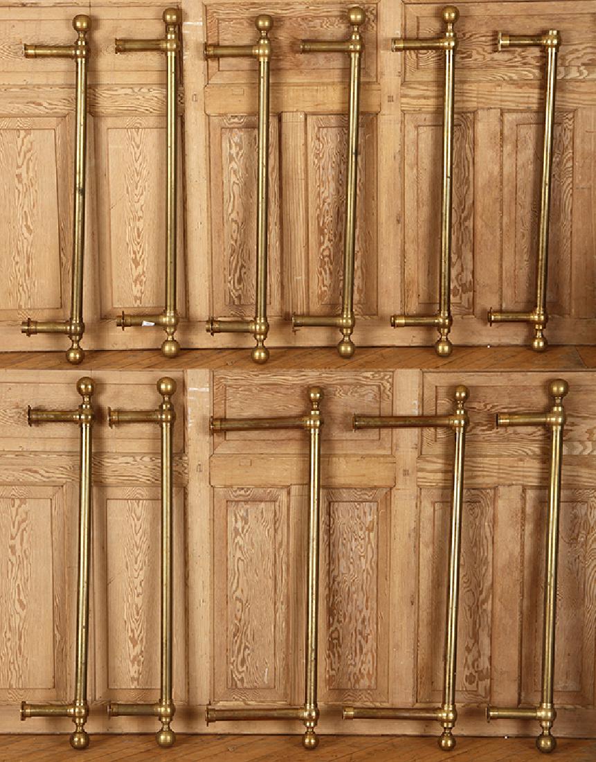 SET 10 BRASS TOWEL BARS OR CURTAIN RODS (1 of 6)