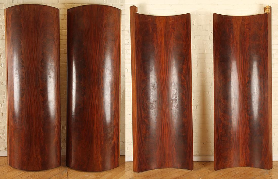 GROUP OF FOUR MAHOGANY CURVED PANELS (1 of 5)