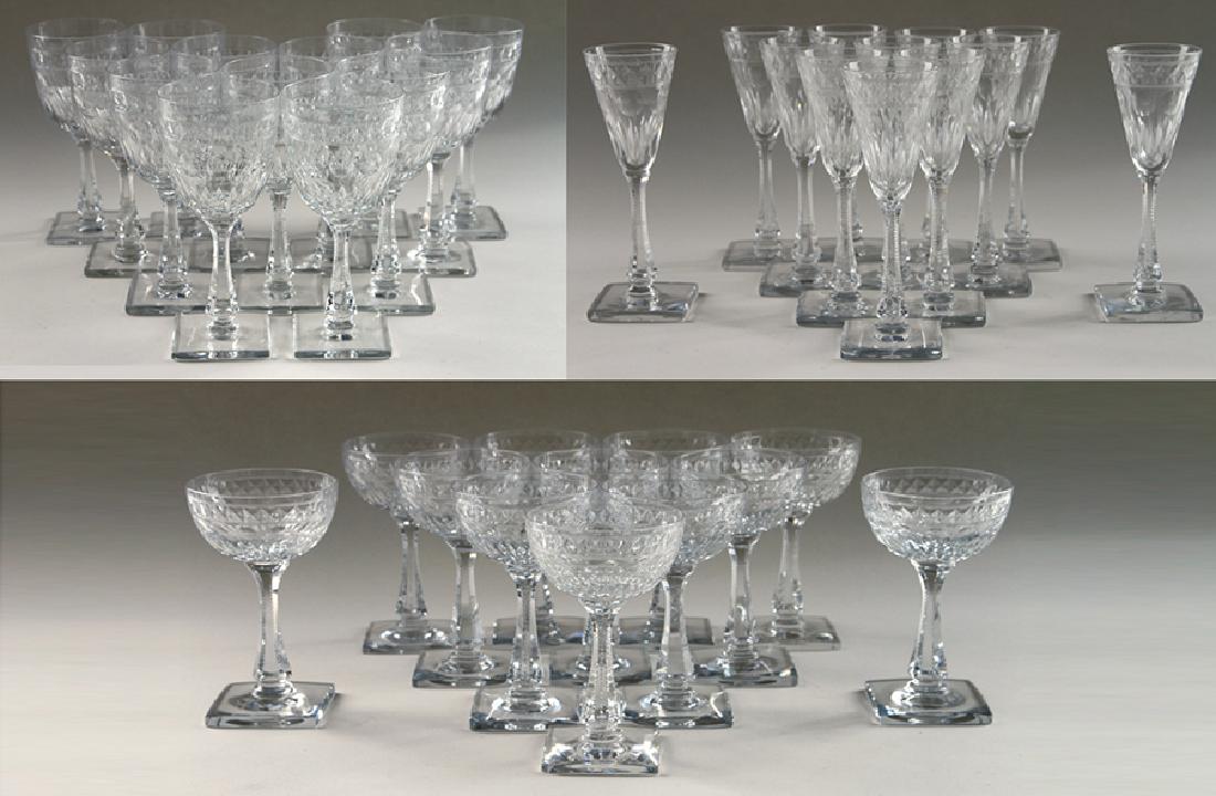 THIRTY SEVEN PIECE HAWKES CUT CRYSTAL STEMWARE (1 of 20)