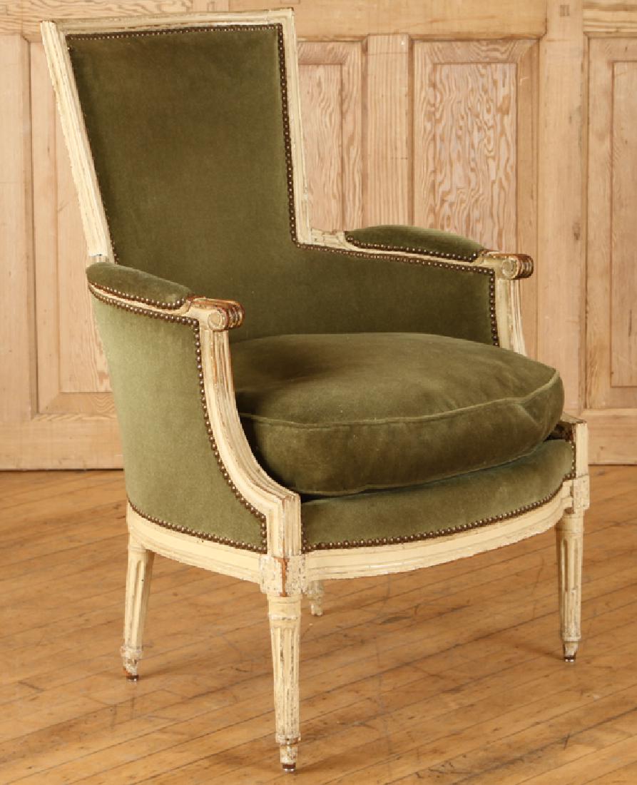 19TH C. FRENCH PAINTED BERGERE CHAIR DIRECTOIRE (1 of 5)