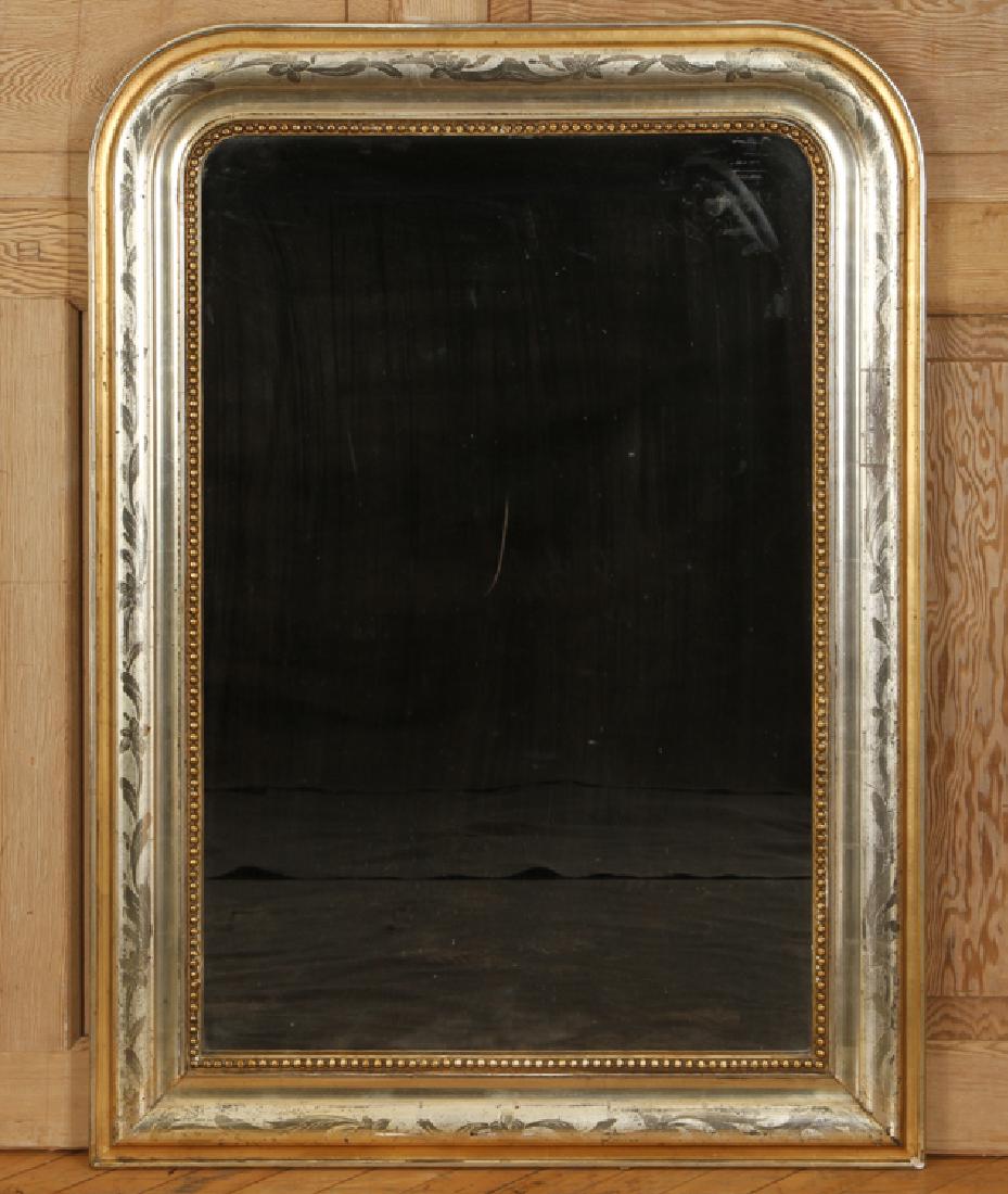 19TH C. FRENCH LOUIS PHILIPPE SILVER GILT MIRROR (1 of 3)
