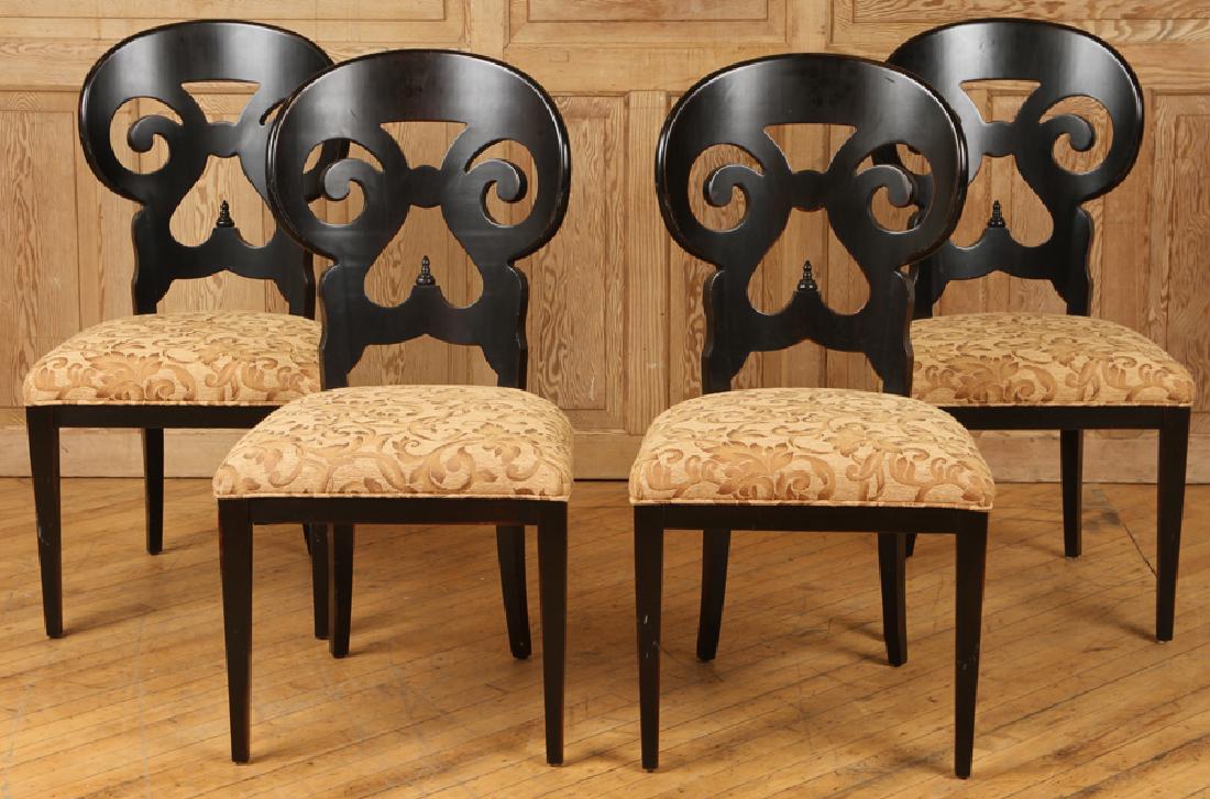 SET 4 BIEDERMEIER STYLE DINING CHAIRS CARVED BACK (1 of 5)