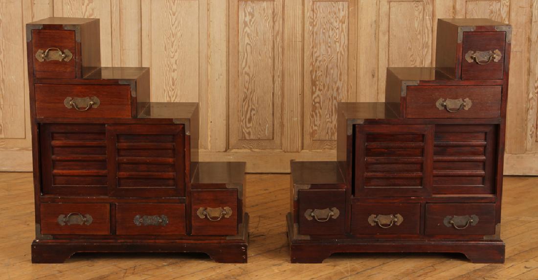 PAIR CHINESE CHESTS IN STEP FORM (1 of 4)