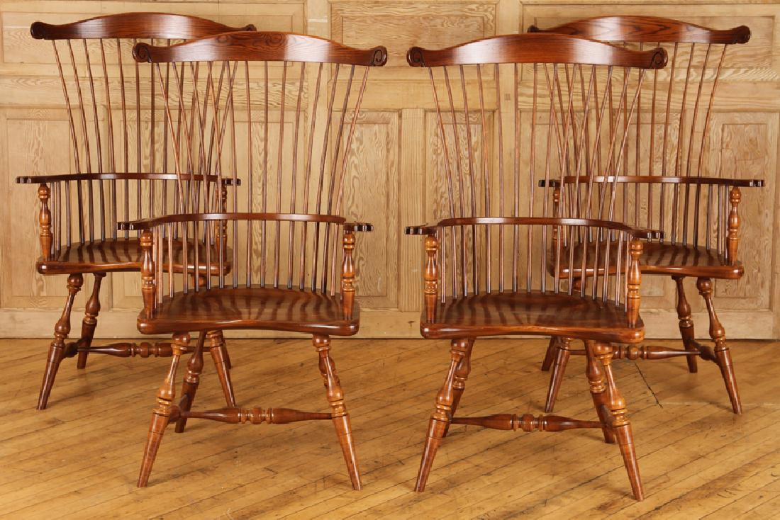 FOUR OAK WINDSOR CHAIRS BY FREDERICK DUCKLOE (1 of 7)