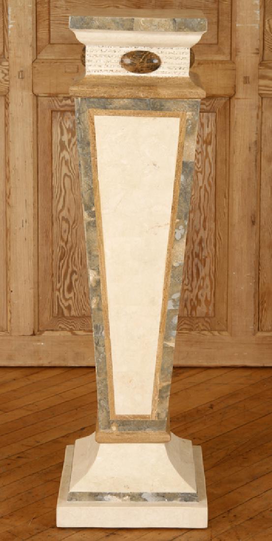 TESSELLATED MARBLE PEDESTAL BY MAITLAND SMITH (1 of 4)