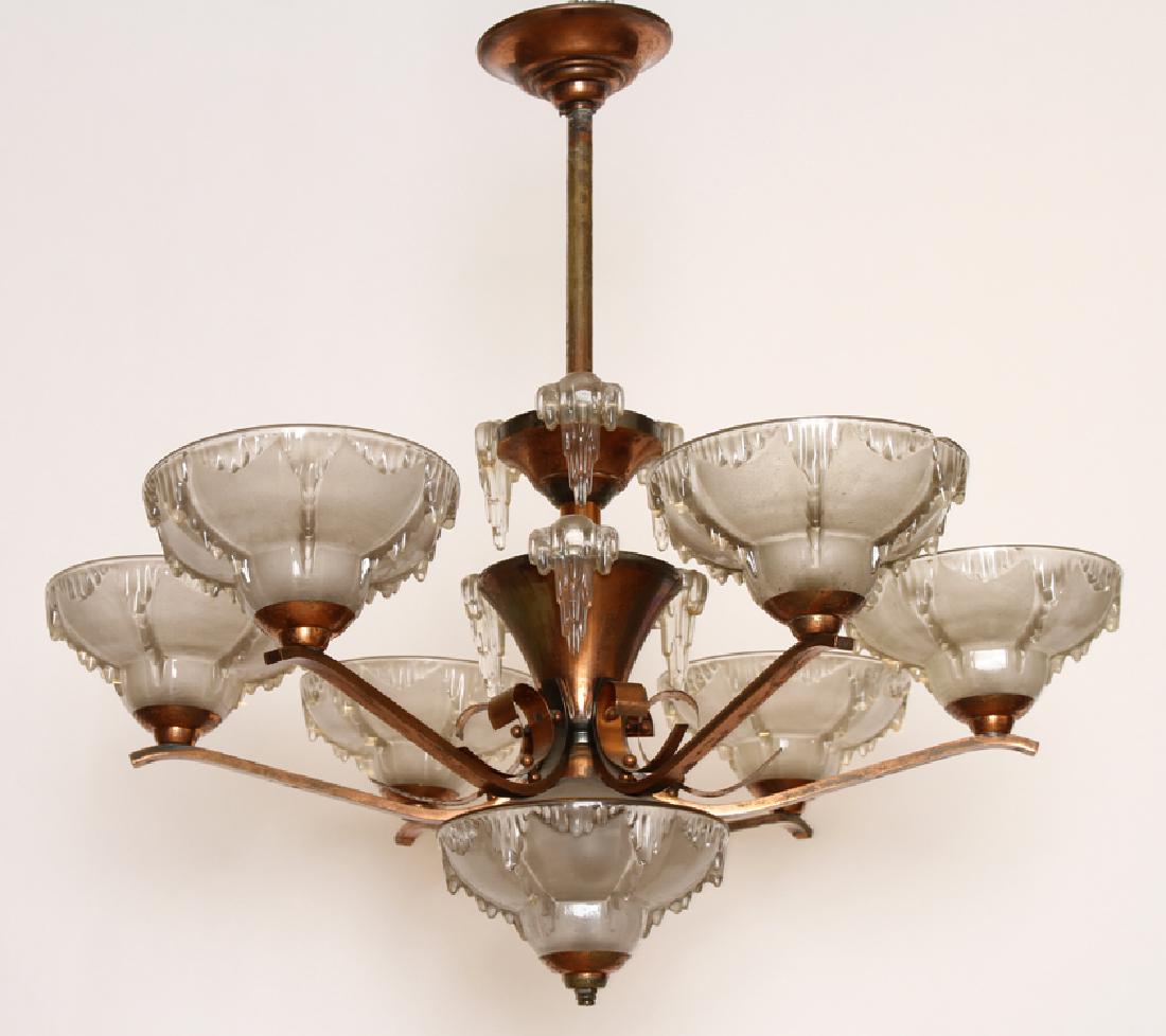 Vintage Ornate 30s Spanish 6 Arm Solid Brass Chandelier Lots Vintage Ornate 30s Spanish 6 Arm Solid Brass Chandelier Lots